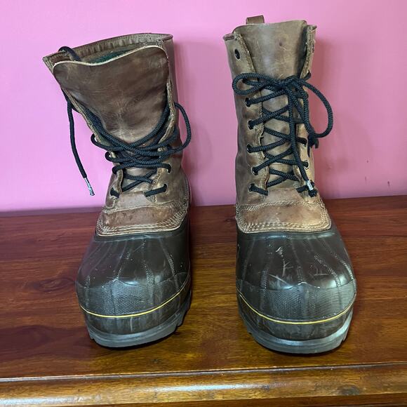 Sorel Chieftan Mens Lined Duck Boots Leather Waterproof LM1048-201 Size 8 main image 5